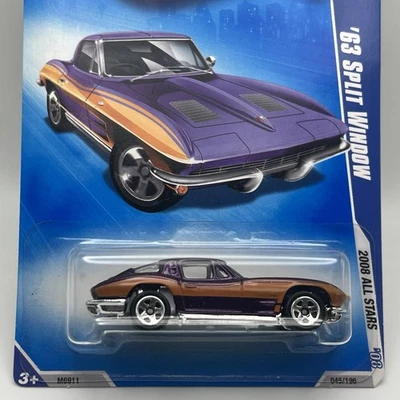 Hot Wheels 2008 All Stars 05/36 Purple '63 Split Window Car 045/196 - Image 1 of 4
