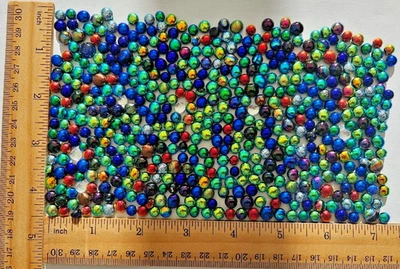 500 Plus Tiny Handcrafted Dichroic Glass Cabochons/Lot/Jewelry Making/90 COE - Image 1 of 3