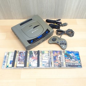 SEGA SATURN CONSOLE JAPAN GRAY Bundle with 6 Games & 1 Controller HST-3210