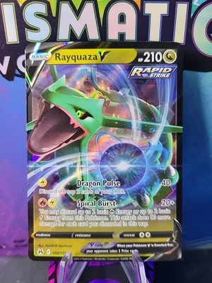 Rayquaza V 100/159 Crown Zenith Ultra Rare Holo Pokemon Card NM 1010#288 - Image 1 of 2