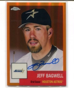 Topps 2022 cromo platino Jeff Bagwell automático naranja/25 Auto Astros #CPA-JBA Foto 1 de 2
