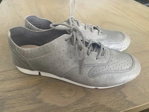 Size UK 6 D Clarks Artisan Trigenic Silver Trio Actor Leather Trainers - Picture 1 of 9