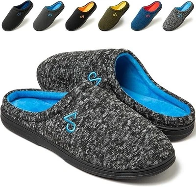 Zapatillas de casa para hombre zapatos de interior acogedoras plantillas de espuma viscoelástica tamaño: 11-12 Foto 1 de 4