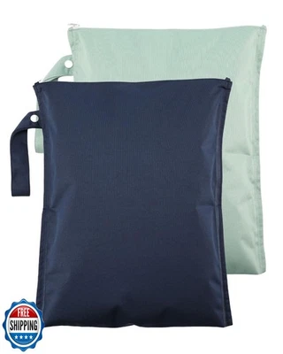 babeine Waterproof Wet Dry Bag 2 Pack for Travel, Baby Cloth Diapers, Swimsui - Image 1 of 4