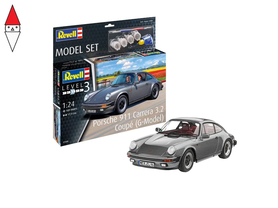 REVELL 1/24 MODEL SET PORSCHE 911 CARRERA 3.2 COUPE (G-MODEL) - Immagine 1 di 1