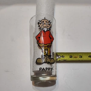 Vintage Al Capps Lil Abner Pappy 1975 Cartoon Comic Character Glass 6.25" Tall - Picture 1 of 5