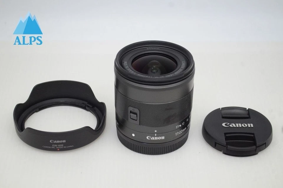 Canon EF-M 11-22mm F4-5.6 IS STM AF Lens for EOS M Mount w/ Hood #251021f - Image 1 of 4