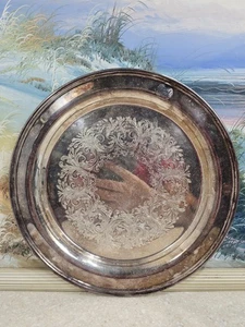 Vintage Sheridan Silver Plated Serving Plate Tray 10” - Picture 1 of 6