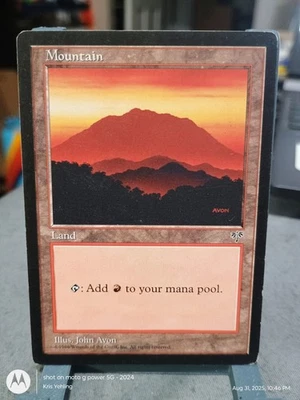Magic The Gathering: Mirage Mountain (Red) : LP/EX Condition - Image 1 of 2