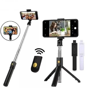 Remote Selfie Stick Tripod Phone Desktop Stand Desk Holder For iPhone/Samsung US - Picture 1 of 9