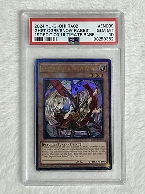 2024 Yugioh 25th 1st Ed Ultimate Rare Ghost Ogre & Snow Rabbit PSA 10  - Image 1 of 2