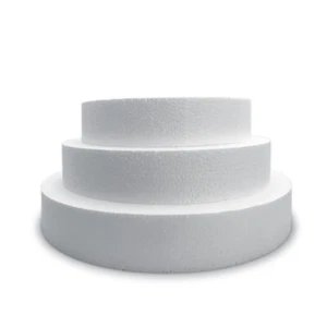 Cake Dummies 2 Inch Deep Round Sizes 3 - 12 Inch Polystyrene Dummy Cakes - Picture 1 of 11