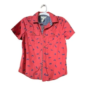 EUC Matilda Jane Rustic Red Bucking Bronco Cowboy 🤠 Short-sleeve Collared Sh… - Picture 1 of 5