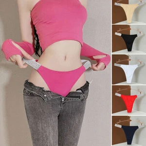 Women Sexy Panties G-string Briefs T-back Thongs Breathable Fitness Solid Brifes - Picture 1 of 25