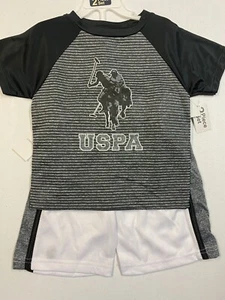 USPolo Assn Boys 2pc Shorts & Shirt Outfit Size 2T NWT - Picture 1 of 2