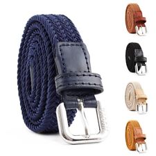 Children's Belts with Elasticity Faux Leather Trim Stylish Braided Design