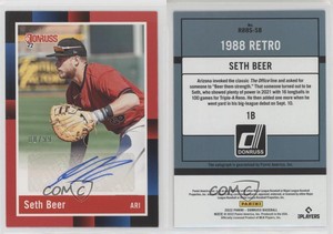 2022 Panini Donruss Retro 1988 Signatures Red /99 Seth Beer Rookie Auto RC