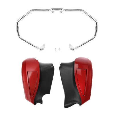 Engine Guard Crash Bar & Ruby Lower Vented Fairings For Indian Chieftain 2019-25 — 第 1/4 张图片