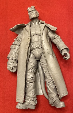 Rare 2004 Mezco 7in Closed Mouth/jacket Hellboy Prototype Test Shot As Pictured Cover