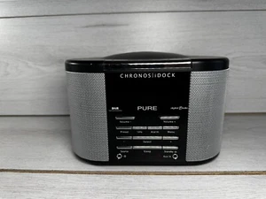 Pure Chronos iDock 100DI DAB FM Radio Alarm iPhone Dock Black. Working-unit only - Picture 1 of 8