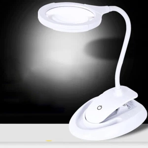 5X/10X Charge Magnifying Glass Clip-On Magnifier Loupe With 15LED Lights Charge - Picture 1 of 10
