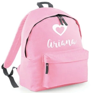 Personalised BackPack Printed with name, Ideal for school, clubs etc - Pink - Picture 1 of 6