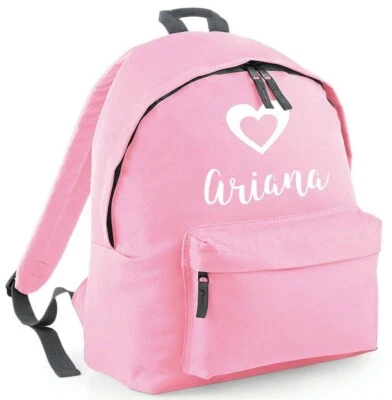 Personalised BackPack Printed with name, Ideal for school, clubs etc - Pink - Image 1 of 4