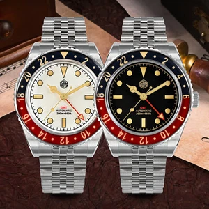 SAN MARTIN SN0005-GMT-2 Automatic Stainless Steel 40mm 20ATM Men's Diver Watch - Picture 1 of 26