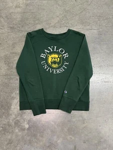 Champion Women’s L Large Baylor Bears Sweater Crewneck Sweatshirt Green - Picture 1 of 8
