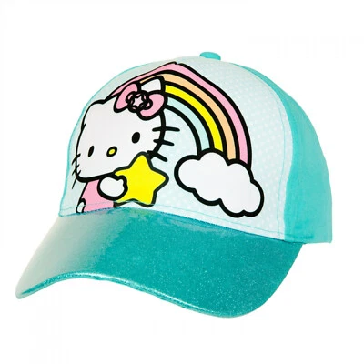 Gorra de Béisbol - Hello Kitty - Azul Arco Iris Ajustable Snapback Foto 1 de 3