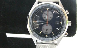 Citizen Herren Chandler blaues Zifferblatt Stahl Armband Eco-Drive Uhr CA7020-58L - Bild 1 von 5
