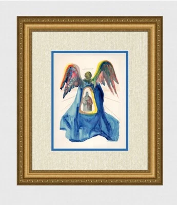 1960 Dali Divina Comedia Grabado en Madera "La Purificación de Dante" Firmado Certificado de Autenticidad enmarcado Foto 1 de 3
