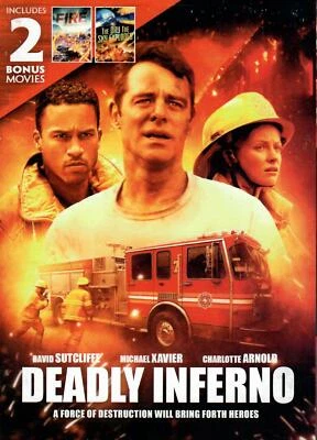 DEADLY INFERNO (3-MOVIE DVD) Fire from below/The day the sky exploded Slipcover! - Image 1 of 2