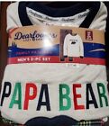Dearfoams Cozy Comfort Papa Bear 2 Pc Pajama Set Size S 28 30