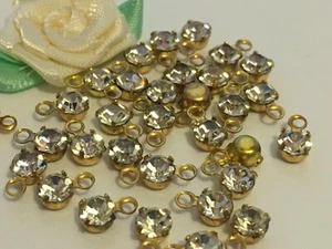 Swarovski Crystal rhinestones drops 1 loop setting 17ss 4mm pack of 12 CRAFT - Picture 1 of 4