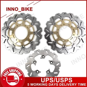 2008-2017 GSXR600 GSXR750 Front Rear Brake Rotors For Suzuki GSXR 1000 2009-2015 - Picture 1 of 2