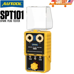 AUTOOL 12V Car Spark Plug Tester Two Hole Detect Ignition Plug Diagnostic Tool - Foto 1 di 14