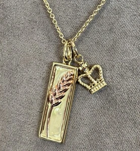 Ciondolo Clogau in oro giallo e rosa 9 ct Lilibet (22") raro 375 - Foto 1 di 8