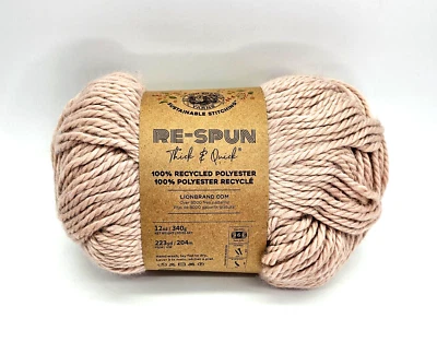 (1 Skein) Lion Brand Yarn Re-Spun Thick & Quick Yarn 12oz Polyester CHOOSE SKEIN - Image 1 of 3