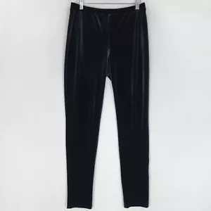 Chicos Pants Womens 1 Black 8 Velvet Skinny Leg Pull On High Rise Ankle Casual - Picture 1 of 12