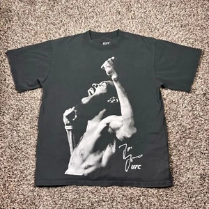 Vintage Jon Jones Shirt Mens L Black UFC MMA Fight Night Champion Bones Tee - Picture 1 of 6