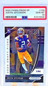 Justin Jefferson Rookie 2020 Panini Prizm DP *PSA 10 GEM MINT* #126 - Bild 1 von 2