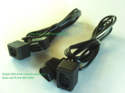 2X Classic 8-bit Nintendo Nes System Console Controller Extension Cable 6FT Cord - Image 1 of 4