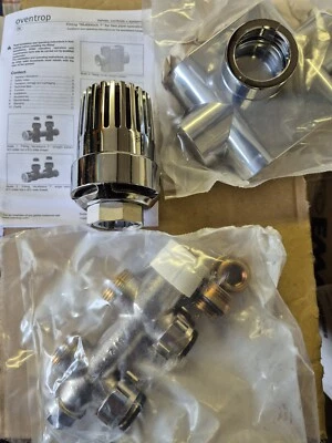 Oventrop Dual inlet valve straight chrome with TRV Radiator