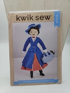 Kwik Sew K4306 Stuffed 17" Mary Poppins Doll And Clothes UNCUT Sewing Pattern - Picture 1 of 2