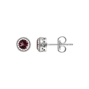 Pink Tourmaline October Birthstone 8mm 14k White Gold Stud Earrings E11938 - Picture 1 of 3