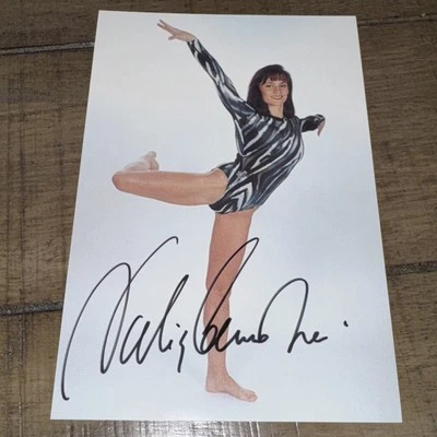 纳迪亚·科马内西亲笔签名签名 4x6明信片第一完美 10 — 第 1/3 张图片