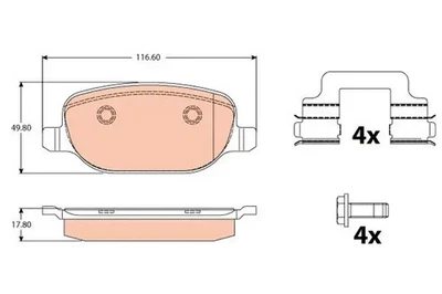 Pastillas de freno GDB2129 TRW para ALFA ROMEO BRERA SPIDER 159 Sportwagon 159 - Imagen 1 de 4