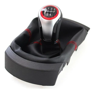 For Seat For Ibiza 2002 2010 5 Speed Manual Leather Shift Knob Assembly - Picture 1 of 13
