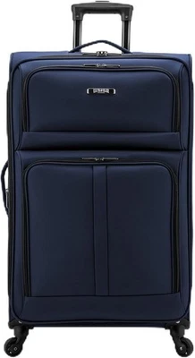 U.S. Traveler Anzio Softside Expandable Spinner Checked-Large 30-Inch, Navy  - Image 1 of 4